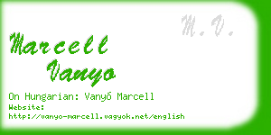 marcell vanyo business card